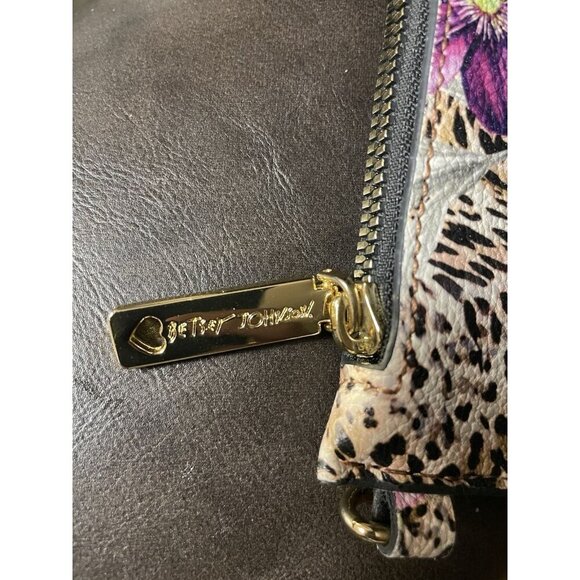 Betseyville Cheetah Flower Print Wristlet Mini Handbag BETSEY JOHNSON *no Strap - Picture 5 of 7